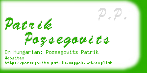 patrik pozsegovits business card